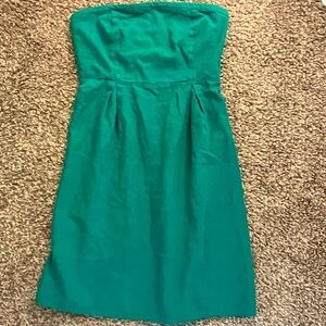 Strapless Teal Cocktail Dress